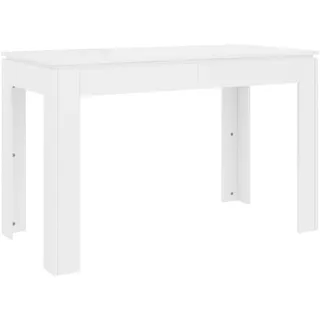 vidaXL Esstisch Minimalistischer Stil Küchentisch Esszimmertisch Speisetisch Tisch Küche Esszimmer Hochglanz-Weiß 120x60x76cm Holzwerkstoff