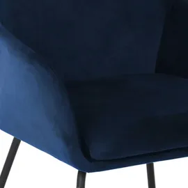 Svita Esszimmerstuhl Josie Samt dunkelblau 2er Set