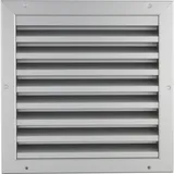 Upmann Wetterschutzgitter eckig zum Einbauen - Aluminium silber eloxiert , 345 x 345 mm