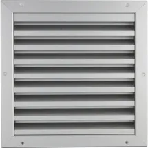 Upmann Wetterschutzgitter eckig zum Einbauen - Aluminium silber eloxiert , 345 x 345 mm