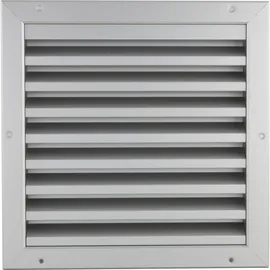 Upmann Wetterschutzgitter eckig zum Einbauen - Aluminium silber eloxiert , 345 x 345 mm