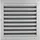 Upmann Wetterschutzgitter eckig zum Einbauen - Aluminium silber eloxiert , 345 x 345 mm
