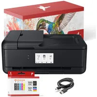 realink Bundle PIXMA TS9550 Drucker (A3 mit Scanner und Kopierer) mit 5 XXL Druckerpatronen