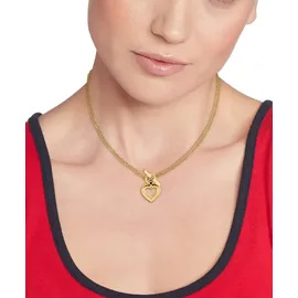 Tommy Hilfiger Kette mit Anhänger TOGGLE HEART blau/gold/rot/weiß Edelstahl