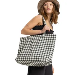 Strandtasche ROXY "Sweeter Than Honey", Damen, anthrazit check me out big yw, Baumwolle, Taschen