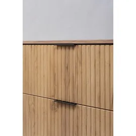 Rodan | Waschbeckunterschrank 60cm | Braun matt - Eiche | B/H/T 60/57/46cm | 2 Softclose-Schubladen | Badezimmerschränke, Badmöbel, Unterschränke - Braun
