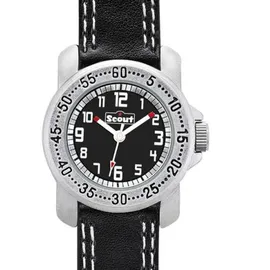 Scout 280376033 Analog Quarz Uhr Gehäusefarbe Schwarz Armbandtyp Lederimitat Armbandfarbe Schwarz