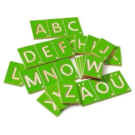 Erzi Lernspiel Großbuchstaben aus Holz, Lernmaterial, Kreativität