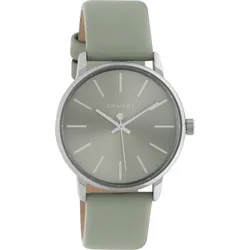 Quarzuhr OOZOO, grau, Armbanduhren, Damen, Armbanduhr, Damenuhr, Lederarmband