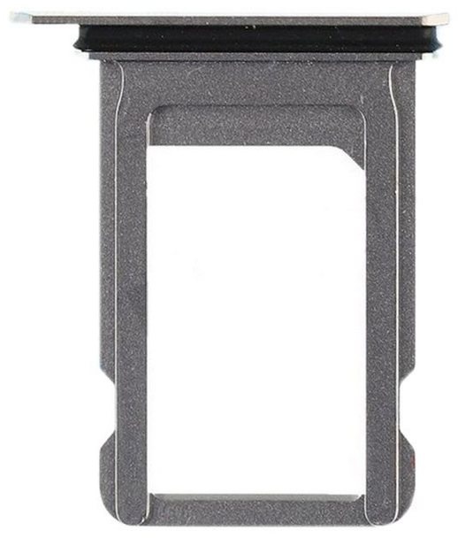 Wigento Sim Karten Halter Adapter Sim Tray für Apple iPhone X (10) 5.8 + Grau Smartphone-Adapter, 0 cm grau