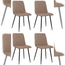 deluke Stuhl LENZ Stoff braun 4er Set