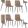 deluke Stuhl LENZ Stoff braun 4er Set