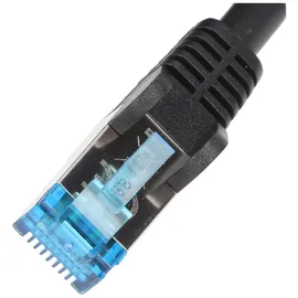 goobay CAT 6a Patchkabel, S/ftp (pimf), Schwarz