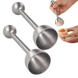 2 Stück Eierschalensollbruchstellenverursacher,Eierköpfer Edelstahl,Eierköpfer, Eieröffner,Eieroberteilbrecher,Eierknacker-Öffner,praktischer Eierschalenaufsatz Für Weiche Und Hartgekochte Eier Oder