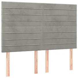 vidaXL Boxspringbett 140 x 200 cm Hellgrau