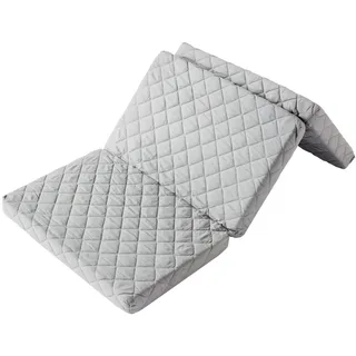 Kids Collective Klappmatratze Reisematratze 140x70cm grau 7cm hoch, Faltbare Matratze Reisebett Gästebett Matratze Klappbar für Baby Reisebett oder als Gästematratze - Grau