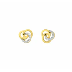 Paar Ohrhänger ADELIA ́S "Damen Goldschmuck", gold, Ohrringe, Damen, Damen, Gelbgold 585, mit Zirkonia Goldschmuck für Damen