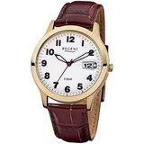 Goodvinilos Regent Uhr Herrenuhr F-789 - Braun/Weiß