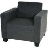 Mendler Relaxsessel Lyon Stoff/Textil 82 x 76 x 0 cm anthrazit-grau mit Rollen