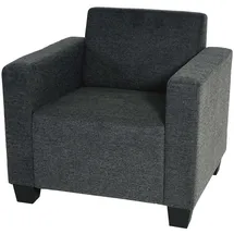 Mendler Relaxsessel Lyon Stoff/Textil 82 x 76 x 0 cm anthrazit-grau mit Rollen