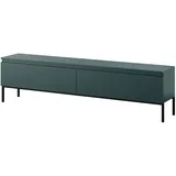 Selsey Bemmi TV-Lowboard 175x46x32 cm Dunkelgrün/Stahl