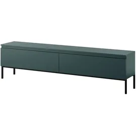 Selsey Bemmi TV-Lowboard 175x46x32 cm Dunkelgrün/Stahl