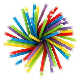 Papstar Trinkhalme Papier 21 cm 100 St. farbig sortiert