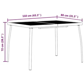 vidaXL Gartenmöbel Set 5-tlg. Grau
