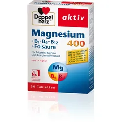 Doppelherz Magnesium 400+B1, B6,B12+Folsäure