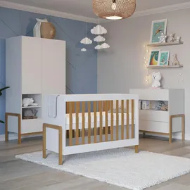 les tendances Gitterbett, Weiß und Holz