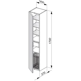 Keuco Edition 11 Hochschrank 35 x 170 x 37 cm Rosa Holz