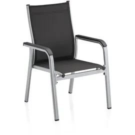 Kettler Basic Plus Stapelsessel 66 x 69 x 98 cm silber/anthrazit zerlegt 0301205-0000