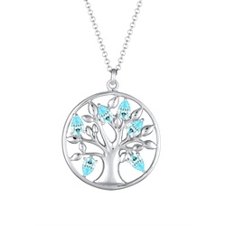 Elli PREMIUM Lebensbaum Zirkonia 925 Sterling Silber Ketten   Damen 
