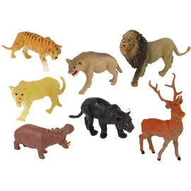 LeanToys Wildlife Figurenset 34 Elemente Safari Löwe Gepard Tiger