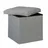 Relaxdays Sitzhocker mit Stauraum Stoff 38 x 37 x 38 cm Grau