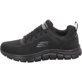SKECHERS Track Broader Sneaker, Black Mesh Pu, 48.5 EU