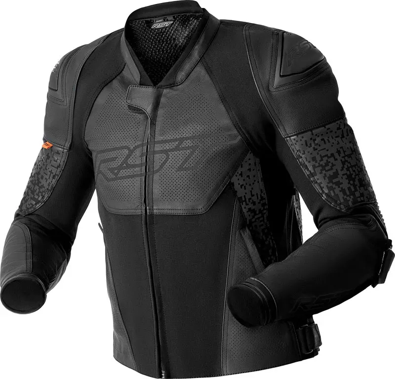 RST Pro Series Supersport-K D3O, veste en cuir perforé - Noir/Gris Foncé - 3XL