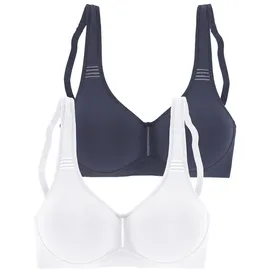 PETITE FLEUR T-Shirt-BH Damen marine+weiß Gr.105D