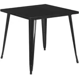 Flash Furniture 31,75 m2 Metalltisch für den Außenbereich, Schwarz, 80,6 cm quadratisch