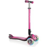 Globber Elite Deluxe mit Leuchtrollen pink