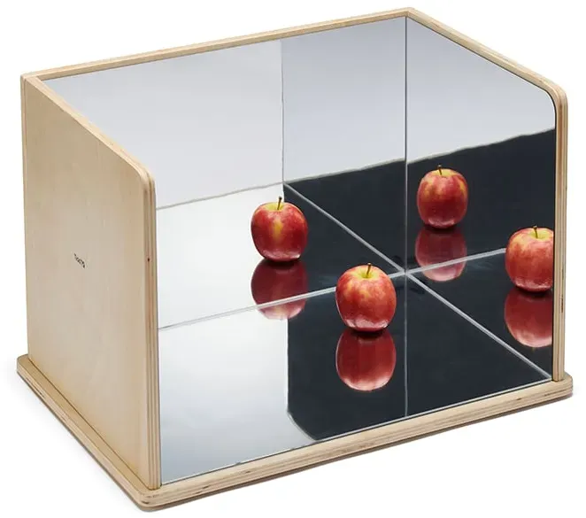 Spiegelspiel Lernspielzeug für Kinder 31,5x47x32 cm Transparent/Rot/Grün/Blau Kunststoff - tickit Forscher-Spiegel - Open-End-Play