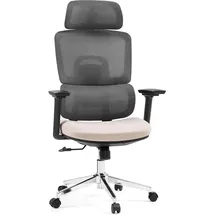HJH Office Ergomy Pro Netzstoff Dunkelgrau/Beige