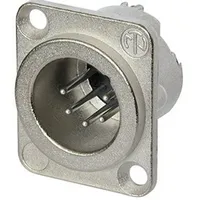Neutrik NC5MD-LX XLR-Steckverbinder Flanschstecker, Kontakte gerade Polzahl: 5 Silber