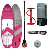 JBAY.ZONE Inflatable SUP-Board Trend T1 Touring SUP Board Komplettset pink, Longboard, (Komplettset), Reparaturkit rosa