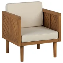 Beliani Gartenstuhl Baratti 65 x 65 x 76 cm beige 1 St.