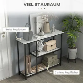 Homcom Konsolentisch 100 x 30 x 80 cm weiß