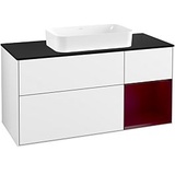 Villeroy & Boch Finion Waschtischunterschrank F712HBGF 120x60,3x50,1cm, Regal rechts Peony, Glossy white lacquer