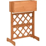furnicato Garten-Spalier mit Pflanzkübel 45 x 30 cm Orange