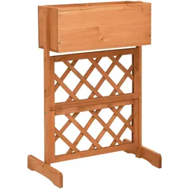 furnicato Garten-Spalier mit Pflanzkübel 45 x 30 cm Orange