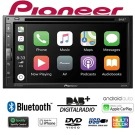Pioneer AVH-Z5200DAB 2-DIN-Multimedia Player 6,8-Zoll Touchscreen mit DAB, USB, Apple CarPlay, Android Auto, Bluetooth